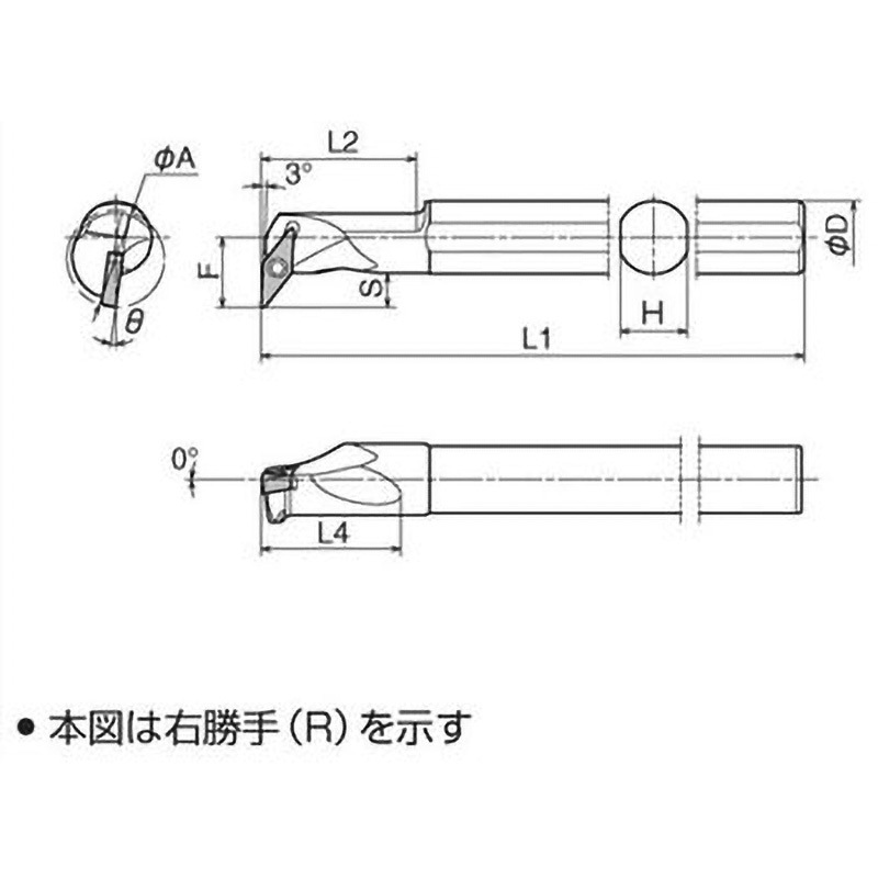 S32S-SVUBR16-40A ホルダ 京セラ スクリュークランプ方式 93°   S32S-SVUBR16-40A