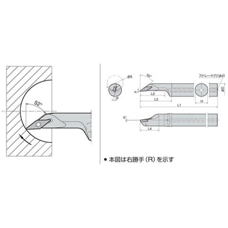 お取り寄せ】京セラ/内径加工用ホルダ/A12M-SVJPR08-16AE-