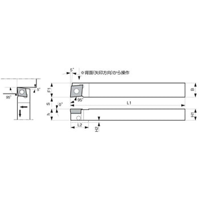 ACLCR1010JX-06FF ホルダ 京セラ 95° 右勝手 背面クランプ方式