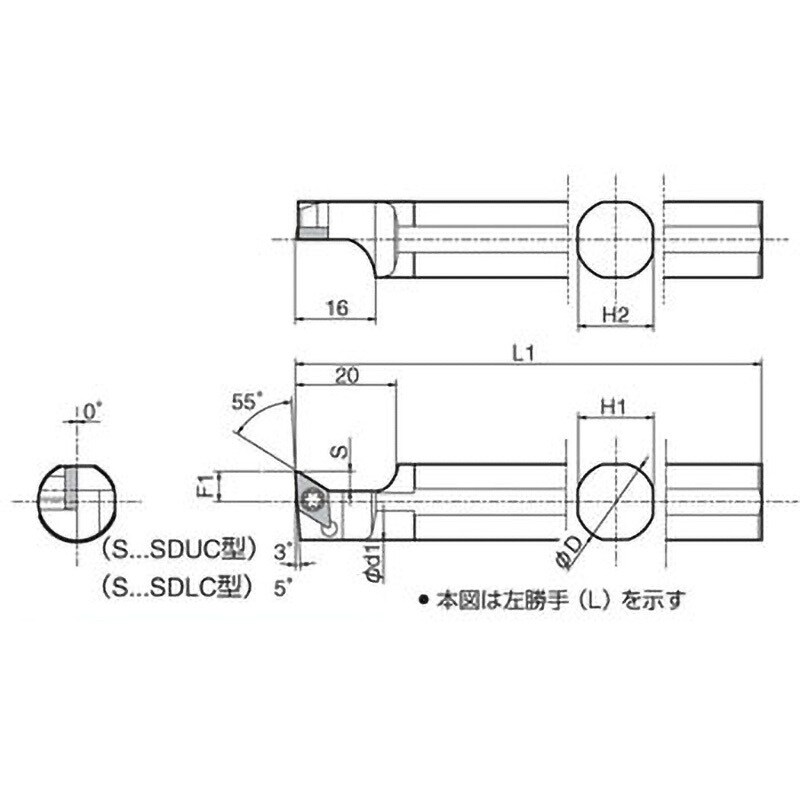 京セラ S22K-SDLCL11 （1個入り） 切削、切断、穴あけ
