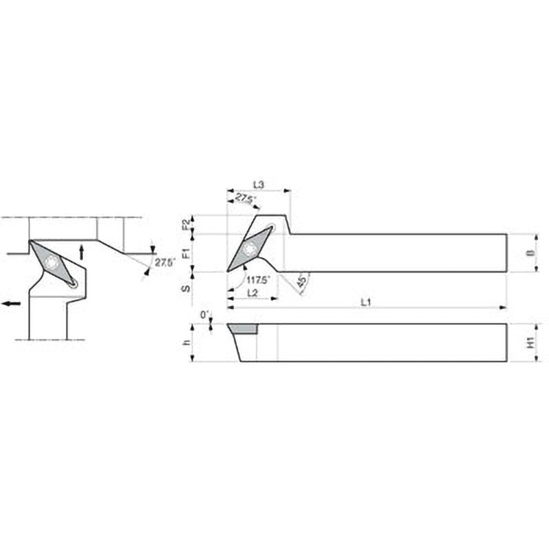 SVPPR1212JX-08FF ホルダ 京セラ 62.5° 右勝手 スクリュークランプ方式 6,958円