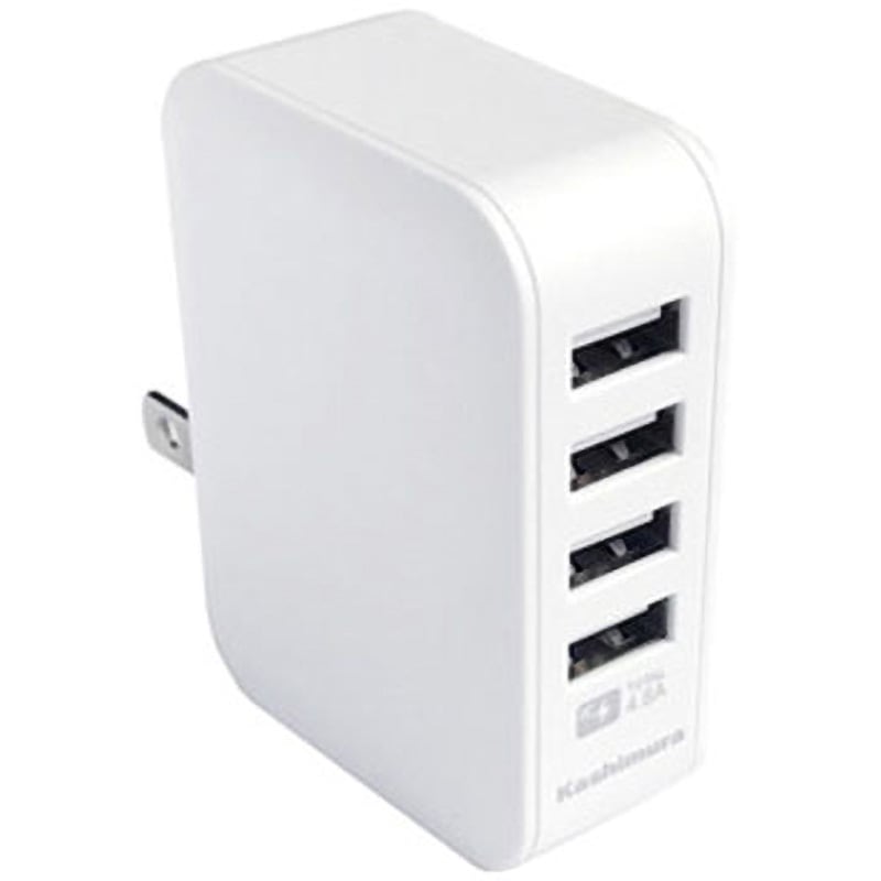 AJ-598 AC充電器 カシムラ 4ポート ホワイト色 - 【通販モノタロウ】