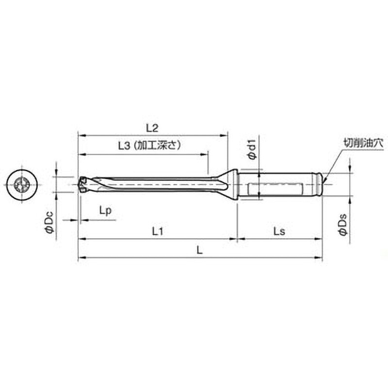 SF25-DRC240M-8 ホルダ 京セラ 刃先径24.00～24.99mm有効長200mm 1本 SF25-DRC240M-8