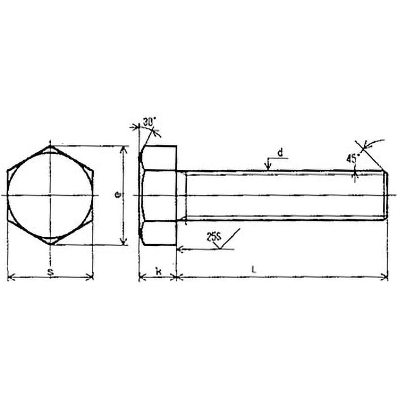 M12 ×30 六角ボルト 全ねじ・ナットセット(鉄/ユニクロメッキ) 大阪魂 呼びM12長さ30mm 1箱(500個) - 【通販モノタロウ】