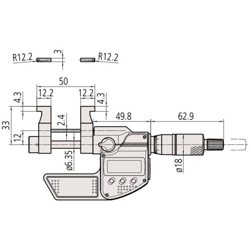 MITUTOYOミツトヨ　キャリパー形内側マイクロメーター　175-200mm キャリパー形内側マイクロメータ Mitutoyo(ミツトヨ) キャリパー