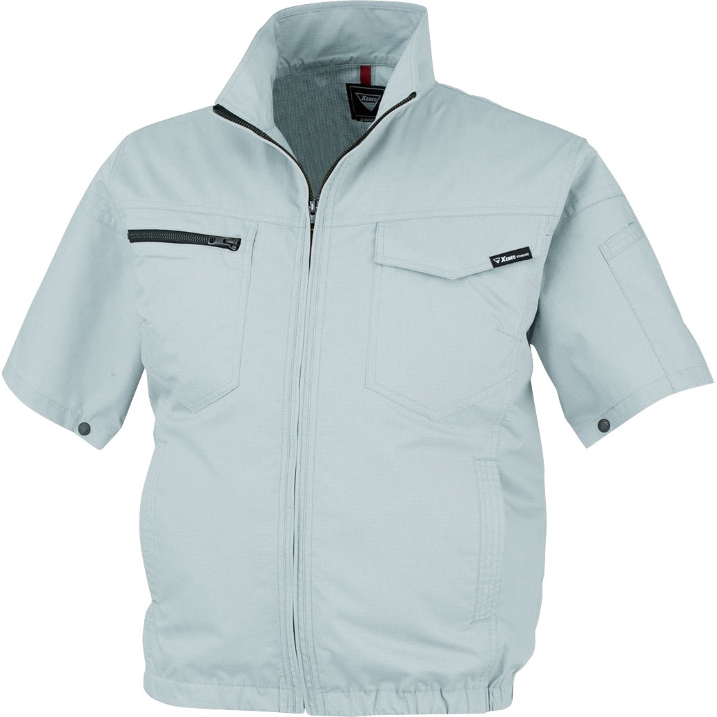 XE98013 空調服TM 制電半袖ブルゾン  XE98013 (服のみ) ジーベック モスグリーン色 サイズS