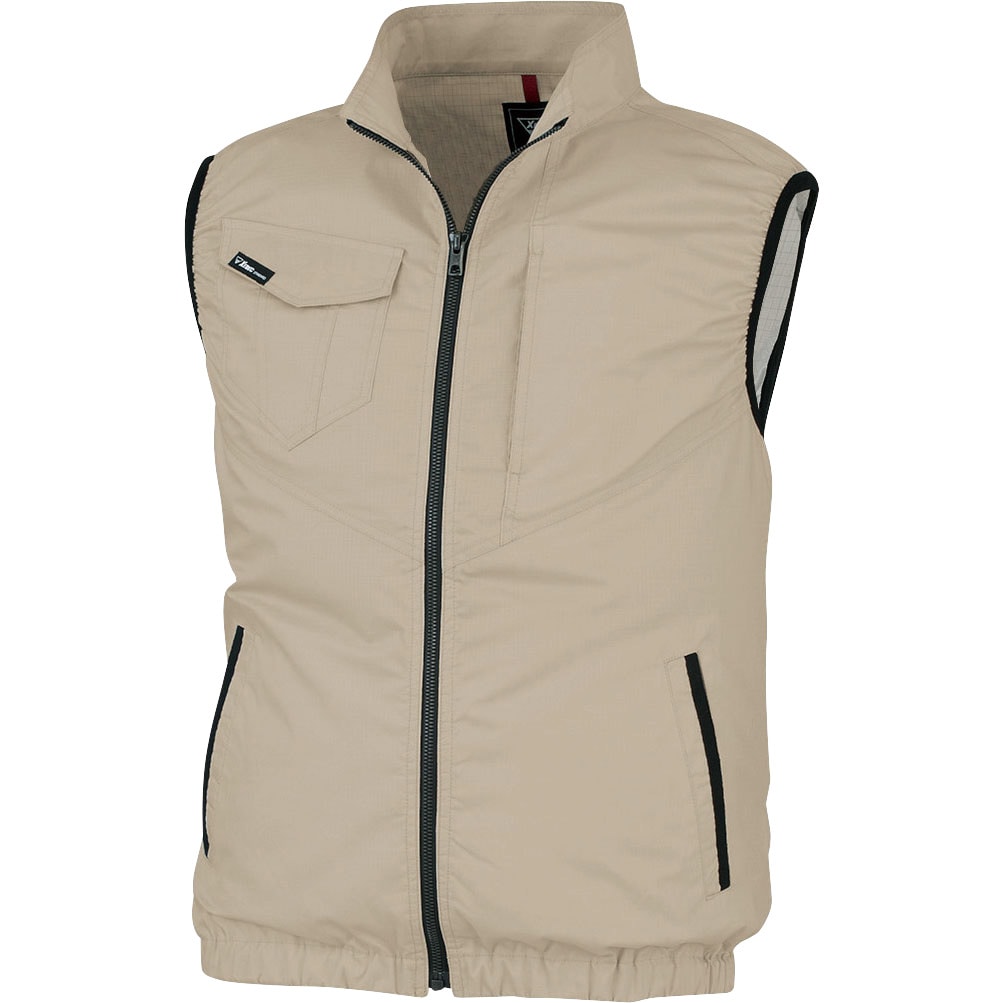 XE98014 空調服TM 制電リップベスト  XE98014 (服のみ) ジーベック キャメル色 サイズ5L