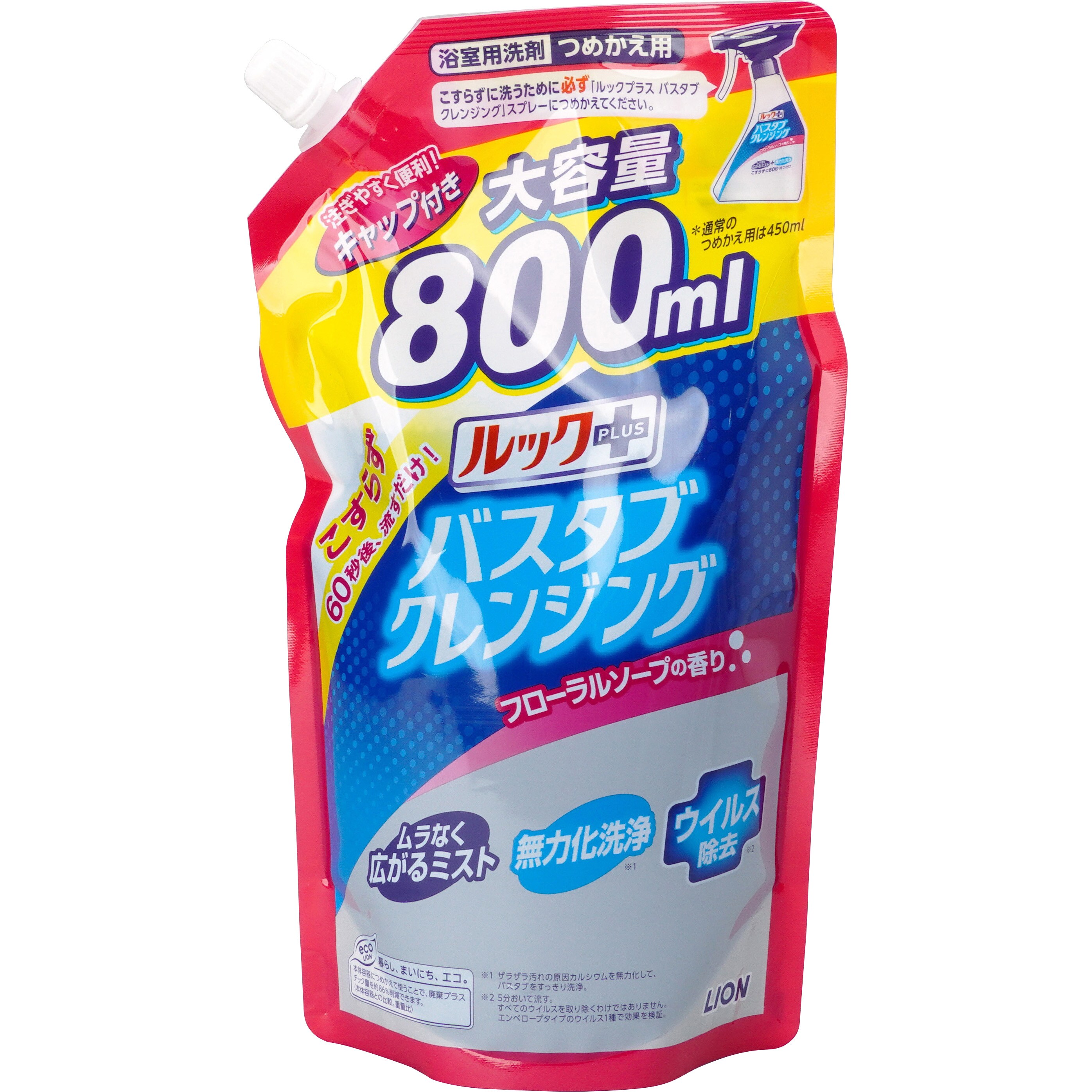 ルックプラス バスタブクレンジング つめかえ用 1本(800mL) LION