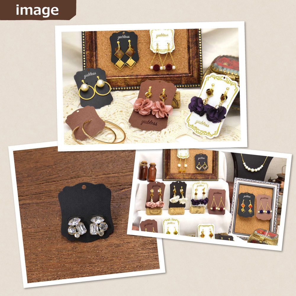 19-2620 ピアス・イヤリング専用台紙 1冊(30枚) ORIGINAL WORKS 
