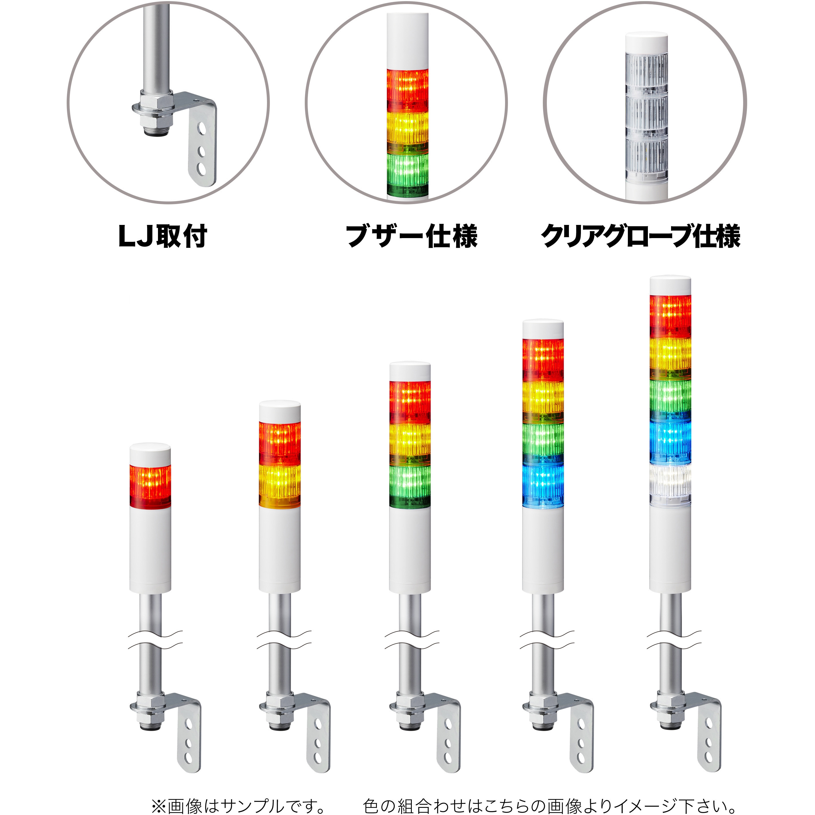 LR4-102LJNW-GZ LED積層信号灯 PATLITE(パトライト/旧:春日電機) 定格