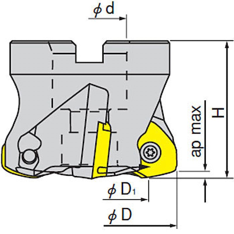 FF FW D66-27-09-C カッター FF 1個 イスカル 【通販モノタロウ】