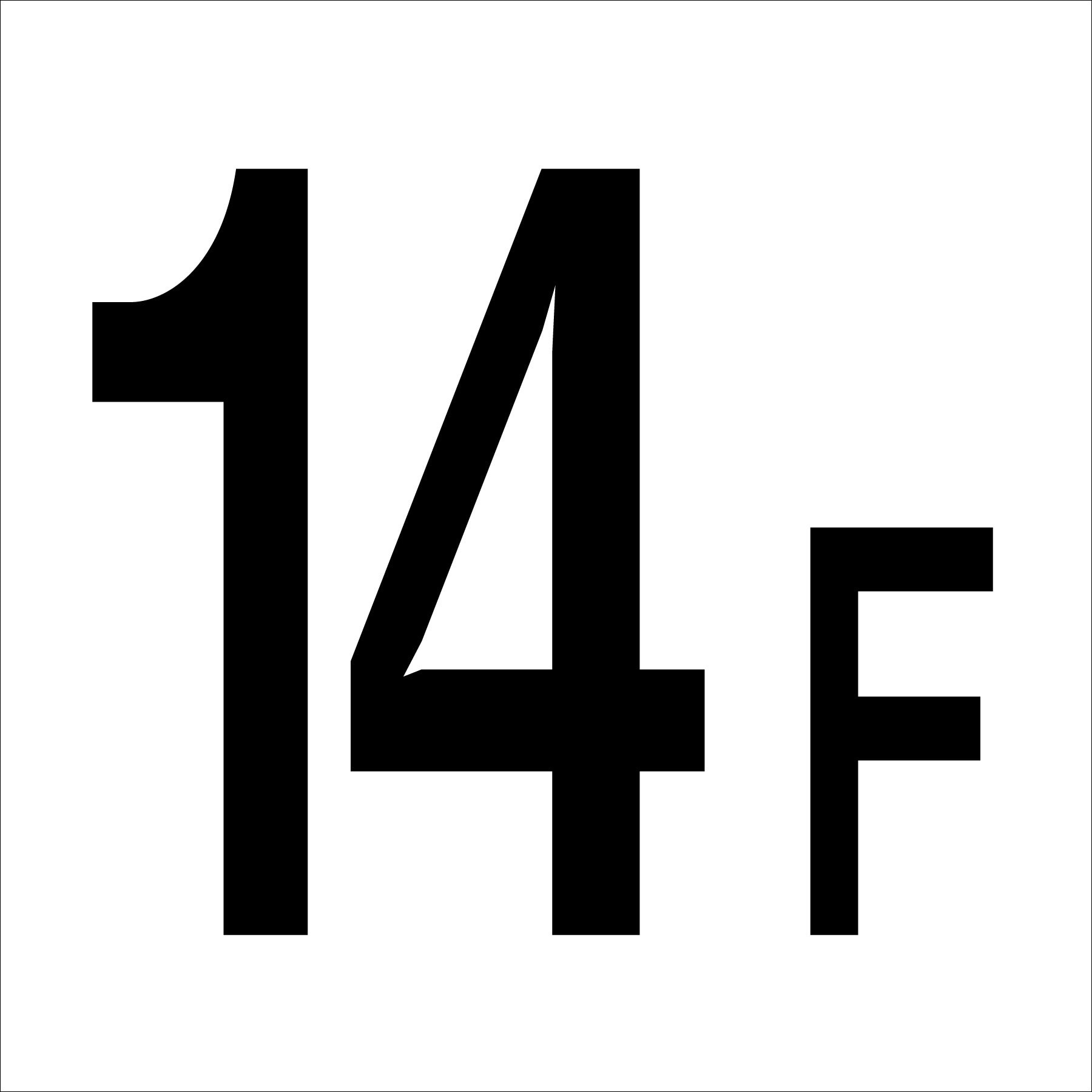 300角 マグネット 14f 階数表示標識300角 マグネット 1枚 グリーンクロス 通販サイトmonotaro