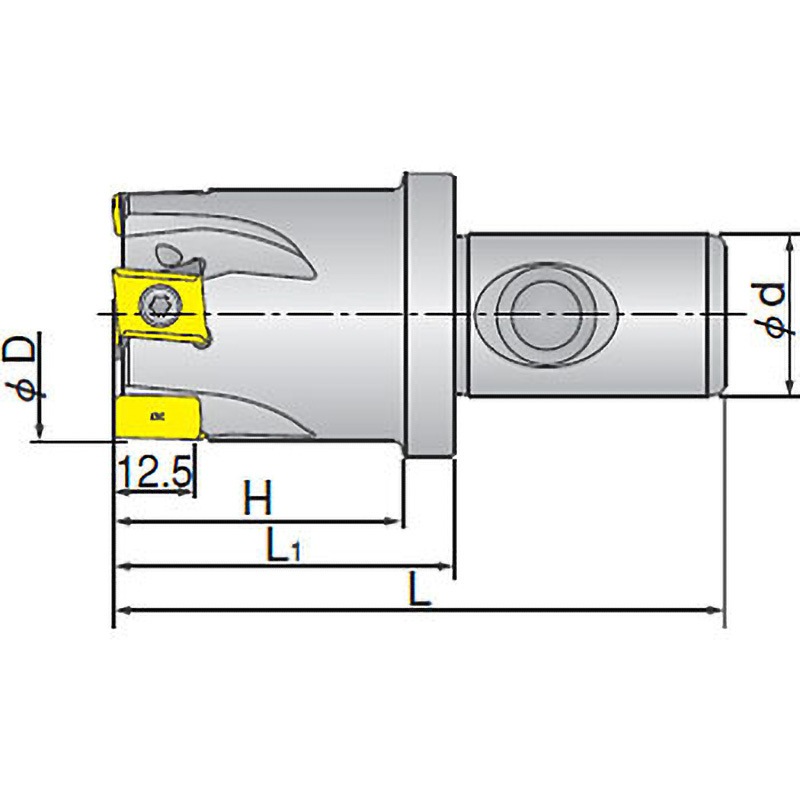 T490 ELN D32-3-CF4-13 カッター 1個 イスカル 【通販モノタロウ】