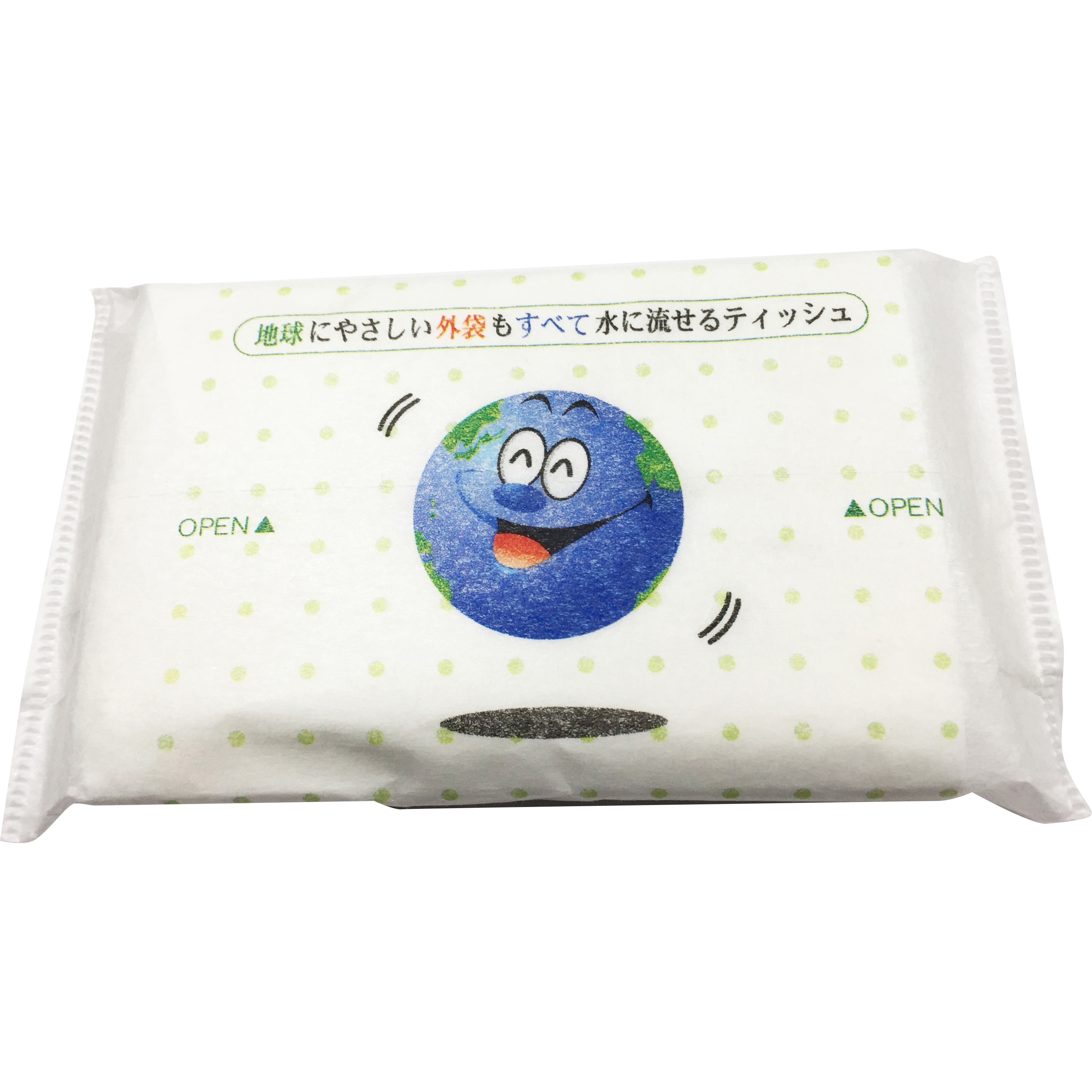 全て水に流せるポケットティッシュ10W 1個(10組×500個) 服部 【通販