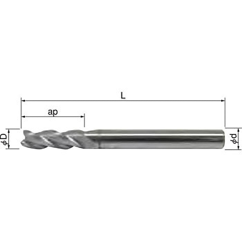 EC015E04-3C04 エンドミル イスカル 3枚刃 IC900製 刃径1.5mmシャンク径4mm刃長4mm  EC015E04-3C04