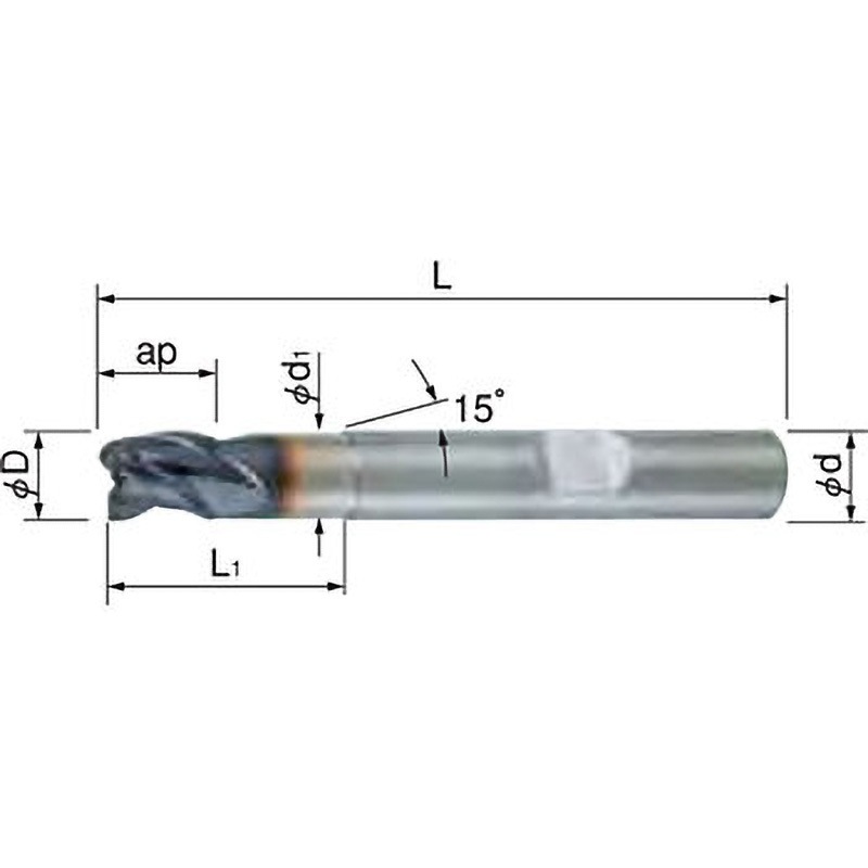 ECCS100E11-3W10-72 ソリッドエンドミル イスカル IC900製