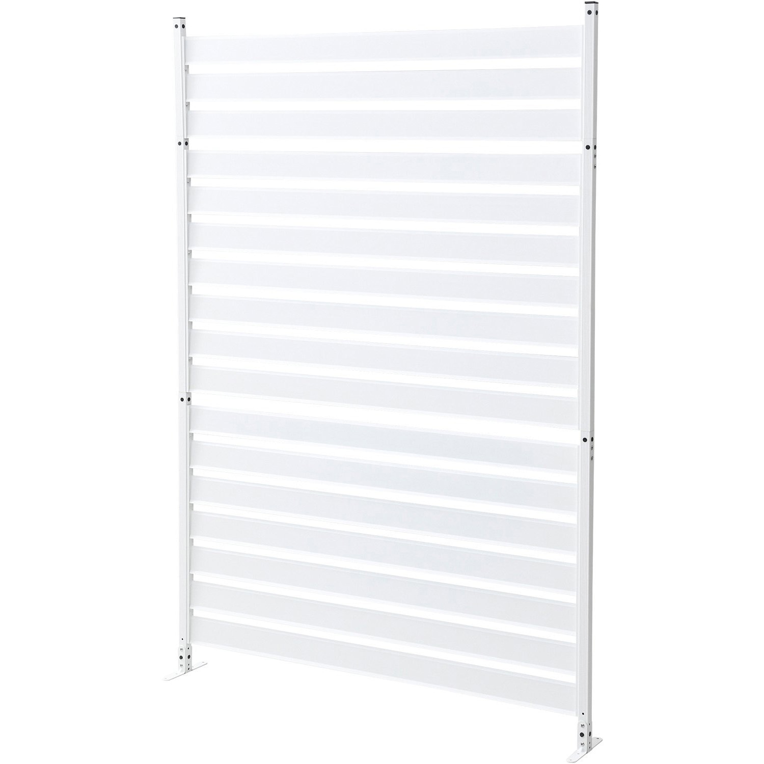 山善 アルミボーダーフェンス (幅120×高さ180cm) 2個セット ホワイト