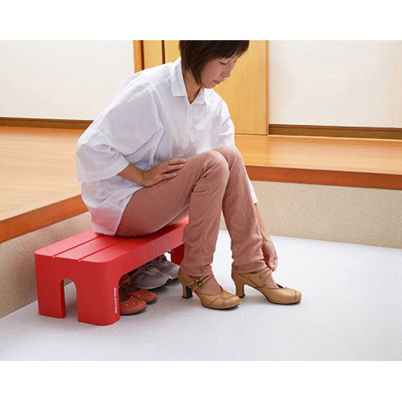 DS-LRE 踏み台 デコラステップ サンカ 1段 レッド色 DS-LRE