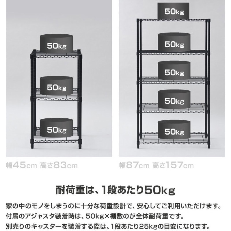 ICM83873J(WH)WB スチールラック YAMAZEN(山善) ホワイト色 3段 ICM83873J(WH)WB スチールラック YAMAZEN(山善) ホワイト色 3段