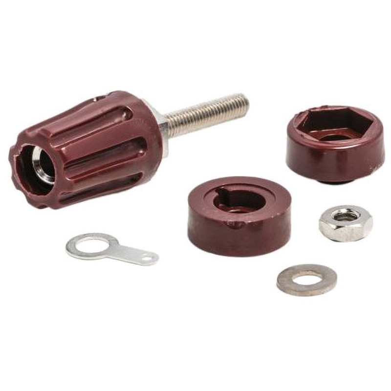 423-447 RS Pro 4 mmソケット (メス)， 茶， ニッケルめっき RS PRO 1袋(5個) 423-447