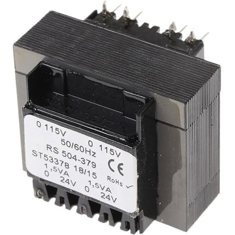 504-379 RS Pro 基板実装用トランス，一次側：115 V ac， 230 V ac，二次側：24V ac 1個 RS PRO 【通販モノタロウ】