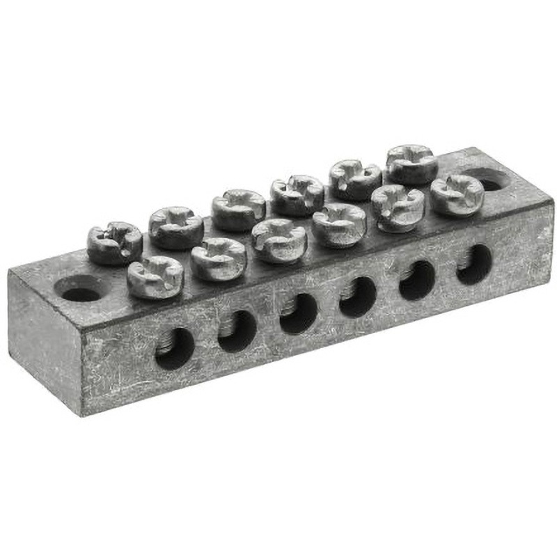 283-0768 RS Pro アース端子台， 埋め込みネジ， 6極， 二重ねじ， グレー RS PRO 1袋(5個) 283-0768