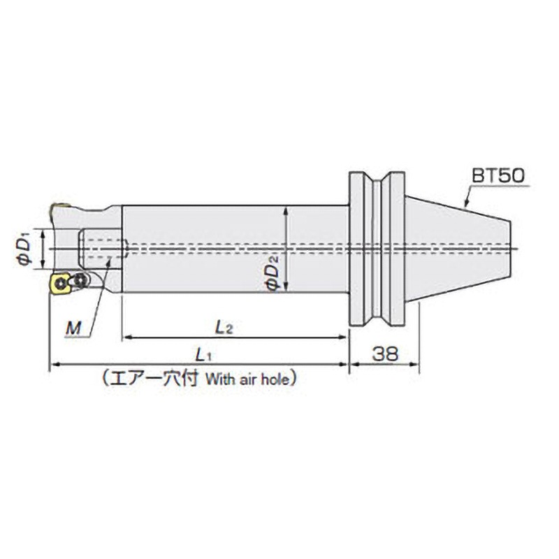 MOLDINO アーバ BT50-31.75-180-80 MOLDINO アーバ BT50-31.75-180-100 ▽428-3741 BT50-31.75-180-100 1個