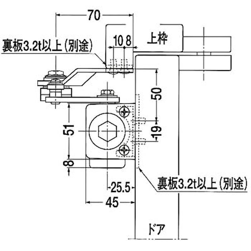 PS-7003 ドアクローザー 7000シリーズ パラレル型(ストップ付) 1台 NEW STAR(日本ドアーチェック製造) 【通販モノタロウ】