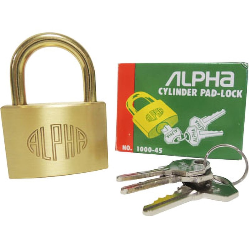 ALPHA 南京錠 真鍮製 鍵2本付き 楽天市場】アルファ 南京錠【1000-20 同一キー 10C12 (No12