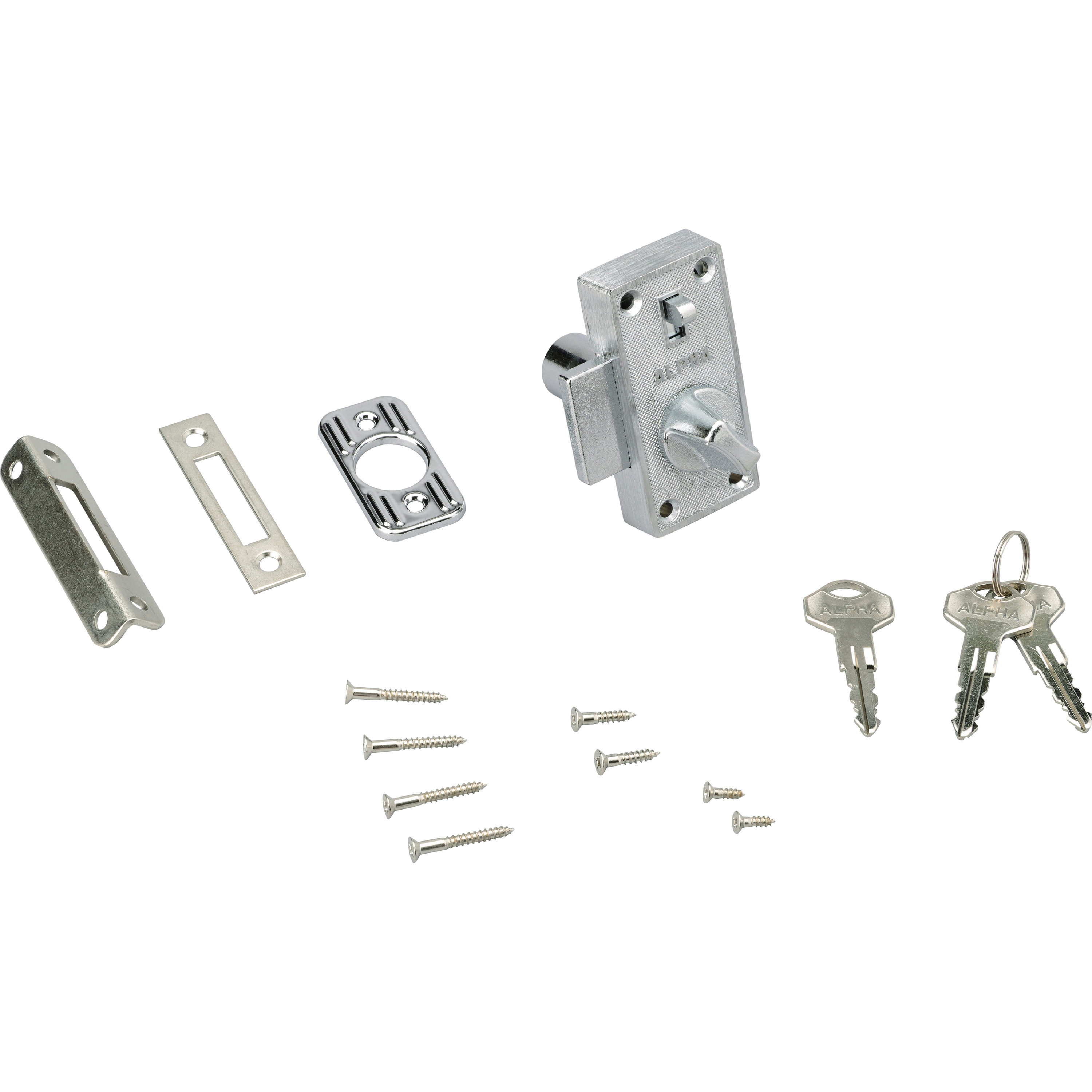 570 面付本締錠 アルファ シルバー色 - 【通販モノタロウ】