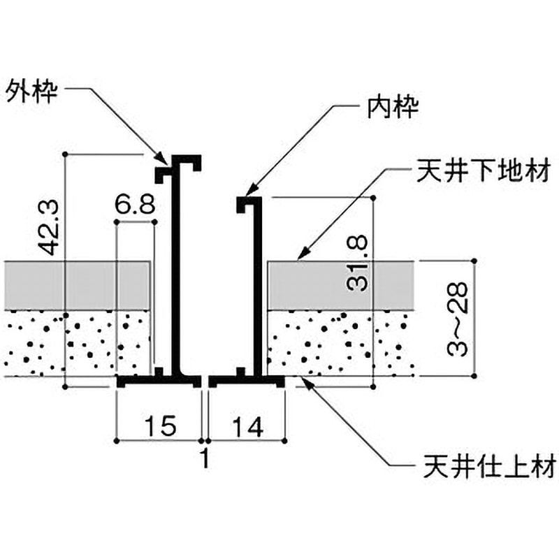 センスのいい お歳暮 ナカ工業 天井点検口 ハイハッチ/HHMMⅡf-K/鍵付 シルバー 606 その他