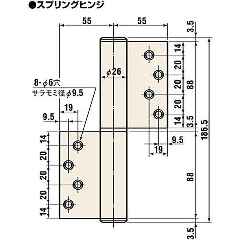 1221-L オートヒンジ 丁番型 1000シリーズ 屋内ドア用 日東工器 左開き 1221-L オートヒンジ 丁番型 1000シリーズ 屋内ドア用 日東工器 左開き