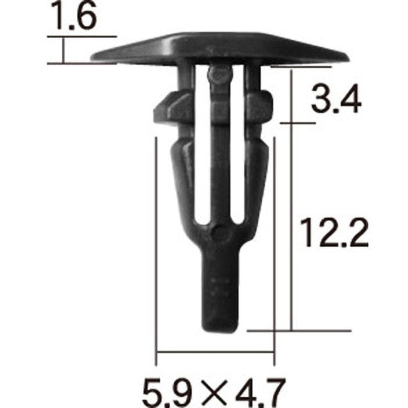 BC5808-2 ウエザーストリップクリップ VOSTONE(ボストン) 特に日産 1袋