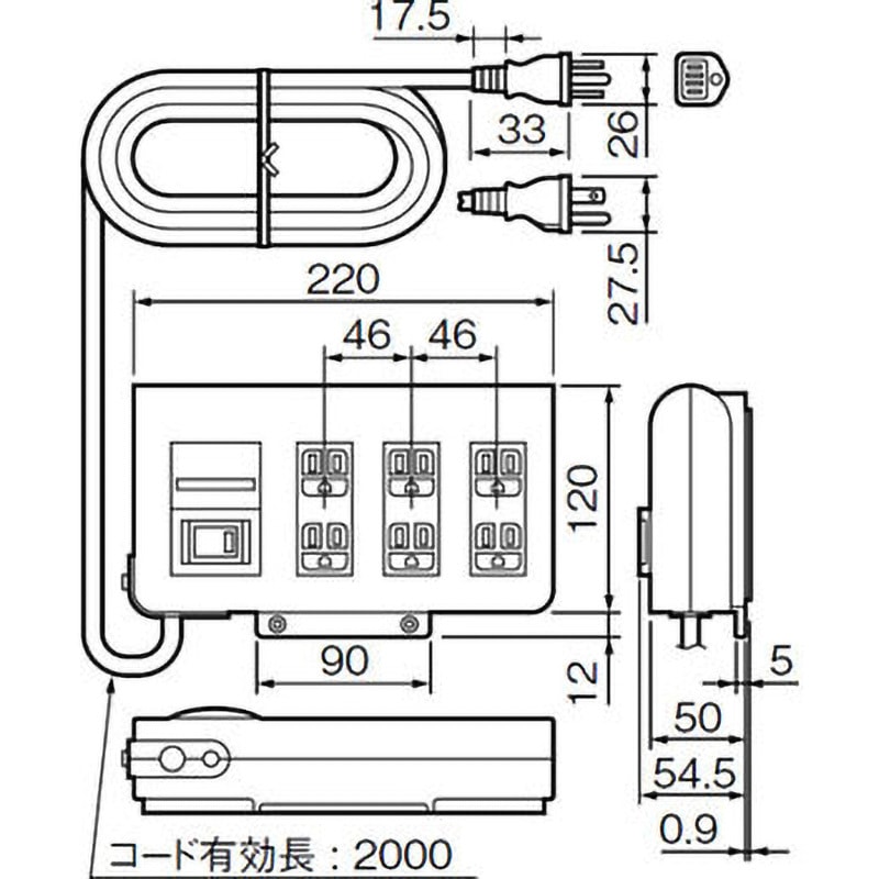 パナソニック OA電源タップ WCH44129 : DIY FACTORY ONLINE SHOP