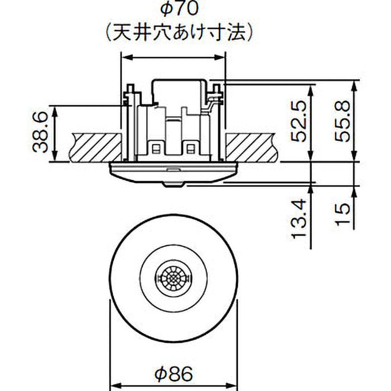 WTK4431 住宅向 軒下天井取付熱線センサ付自動スイッチ 1個 パナソニック(Panasonic) 【通販モノタロウ】