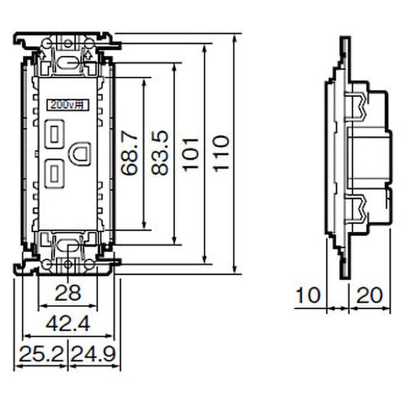 WTF19313FK コスモシリーズ 15A・20A兼用埋込アースターミナル付