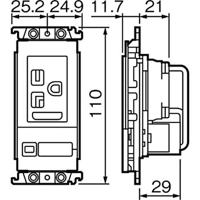 WTF19227W こまめにスイッチ エアコン用 埋込スイッチ付