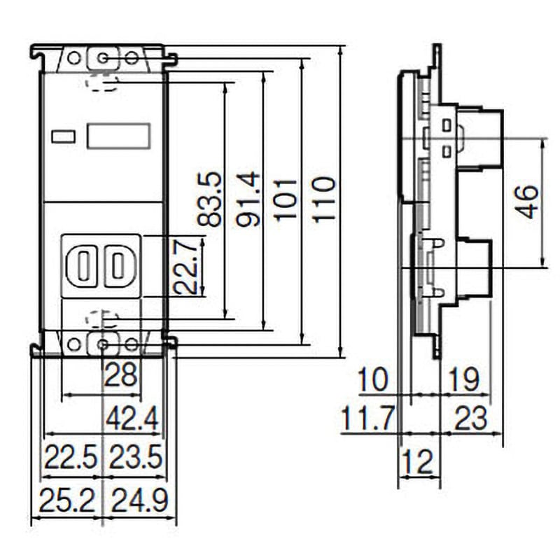 WTF10016W スイッチ・コンセントセット(取付枠付) 1個 Panasonic WTF10016W スイッチ・コンセントセット(取付枠付) 1個 Panasonic