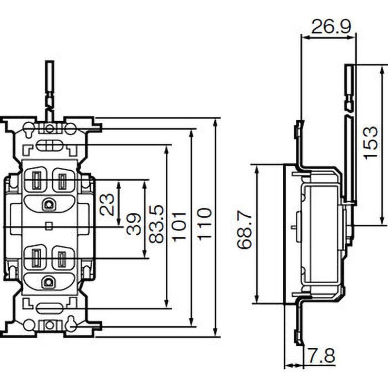 コンセント フルカラー医用接地形コンセント(JIS-T1021-2008) Panasonic