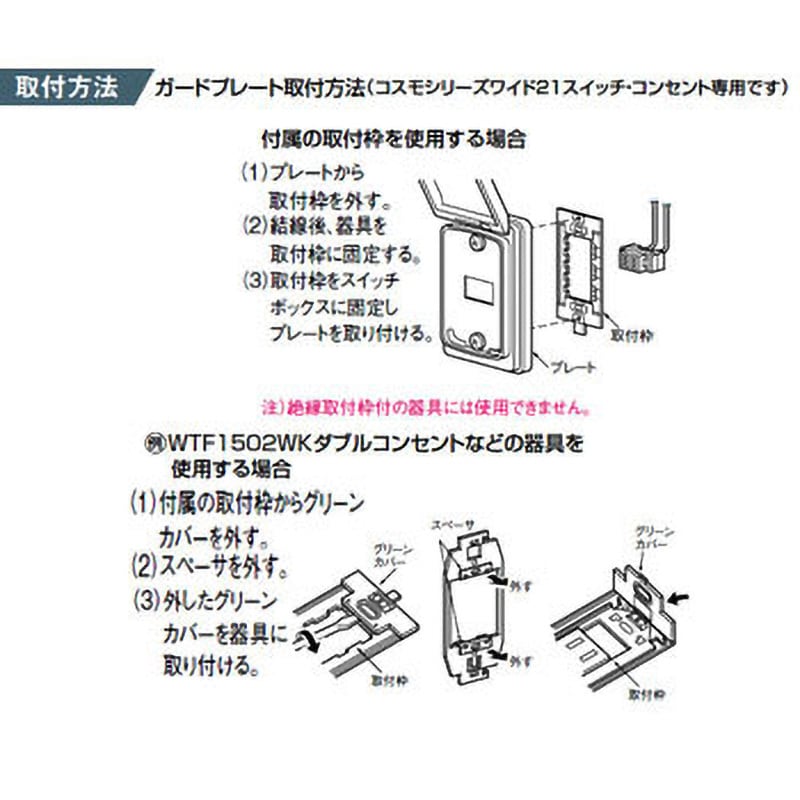 WTF7872K ガードプレート(金属製) 1個 パナソニック(Panasonic) 【通販