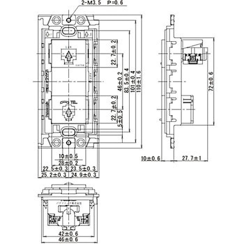 WTF16216W 埋込 マルチメディアコンセント(通信系) 1個 Panasonic