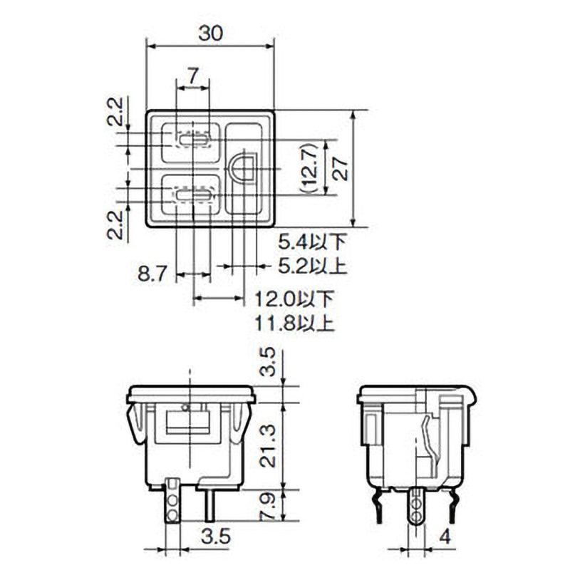 WCF1041B 機器用はめ込みコンセント Panasonic(パナソニック) 15A 125V