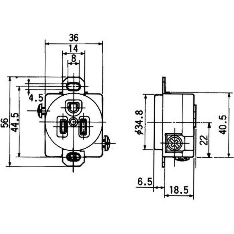 WCF61115B 輸出機器用コンセント Panasonic(パナソニック) 引掛タイプ