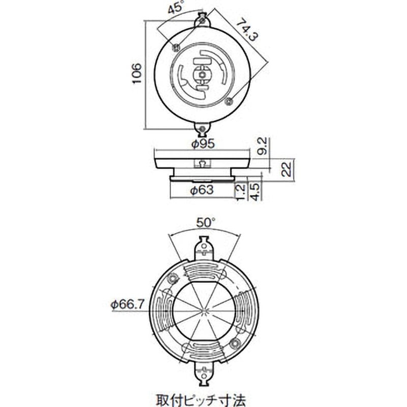 WG6005W フル引掛ローゼット 1個 パナソニック(Panasonic) 【通販モノタロウ】