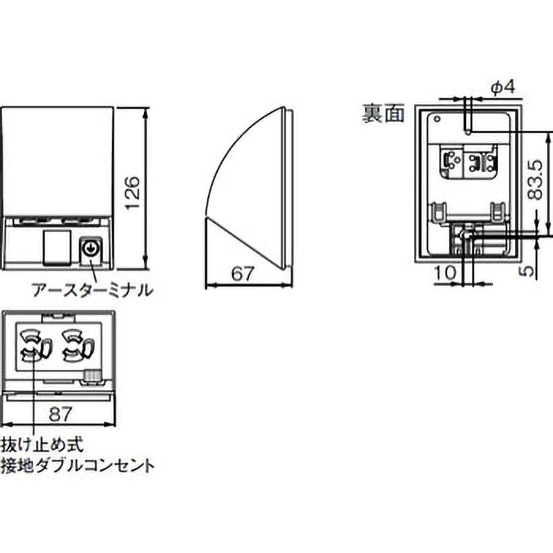 WK4602SK スマート接地防水コンセント(2コロ) パナソニック(Panasonic) 125V 15A - 【通販モノタロウ】