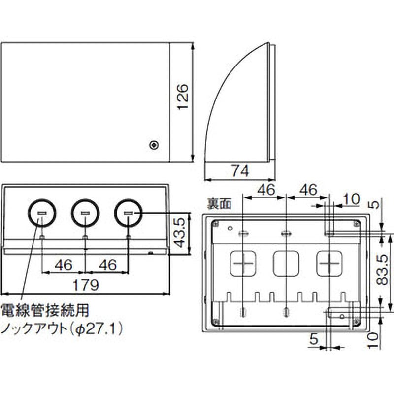 WJ4613Q スマート防雨形ジョイントボックス 1個 パナソニック(Panasonic) 【通販モノタロウ】