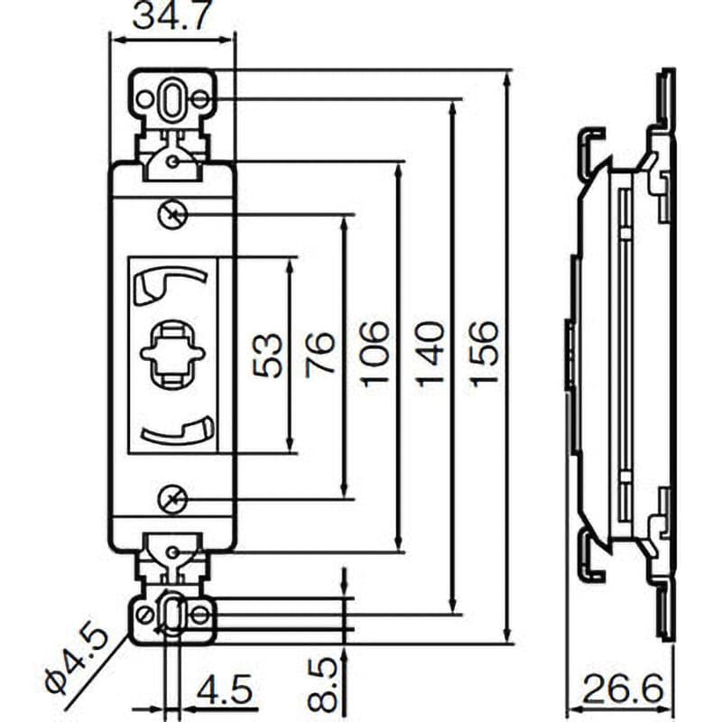 WK7422 ケースウェイはめ込み配線器具(フル端子) パナソニック(Panasonic) 6A 125V WK7422 - 【通販モノタロウ】