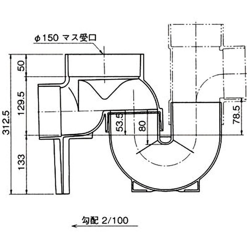 SD-UTK 起点トラップマス Aron(アロン化成) 100×100-150サイズ