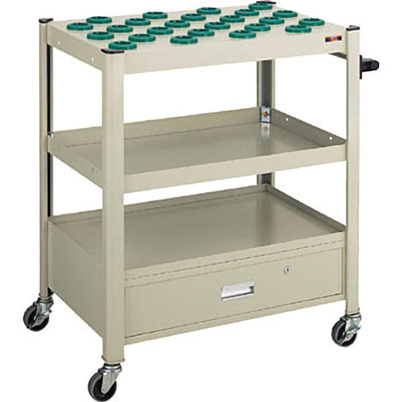 TCWT402DA TCW型ツーリングワゴン 引出し付タイプ(NT・BT) ネオグレー TRUSCO 自在×4キャスター エラストマー 間口777mm高さ915mm