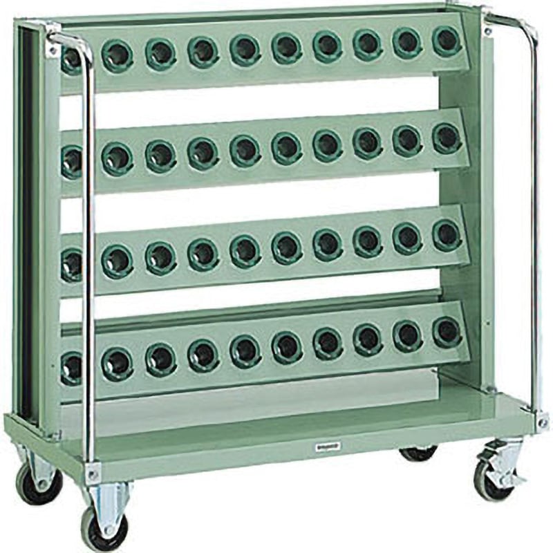 VTLW310 ツーリングワゴン片面移動式 TRUSCO ウレタン グリーン色 間口1035mm高さ805mm  VTLW310